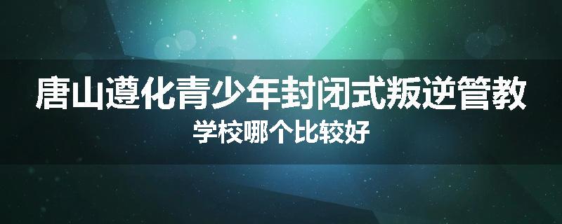 唐山遵化青少年封闭式叛逆管教学校哪个比较好