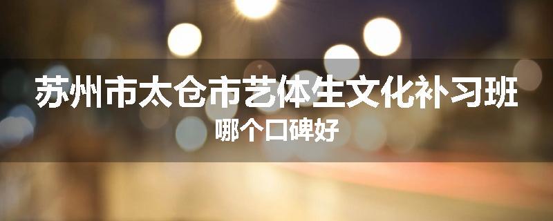 苏州市太仓市艺体生文化补习班哪个口碑好