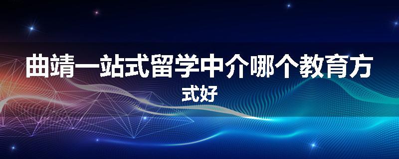 曲靖一站式留学中介哪个教育方式好