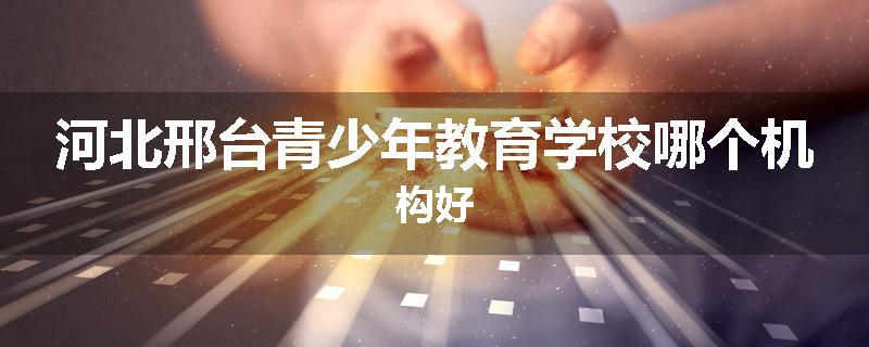 河北邢台青少年教育学校哪个机构好