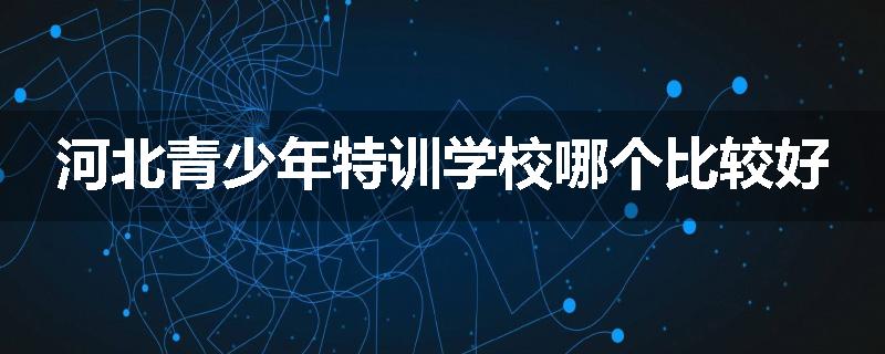 河北青少年特训学校哪个比较好