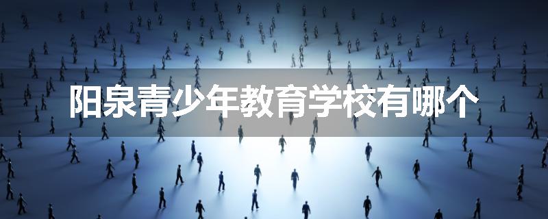 阳泉青少年教育学校有哪个