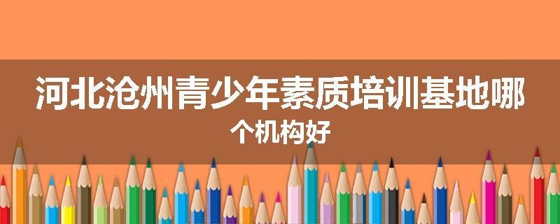 河北沧州青少年素质培训基地哪个机构好