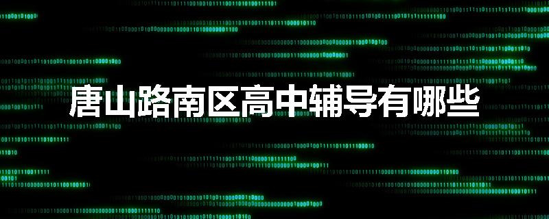 唐山路南区高中辅导有哪些