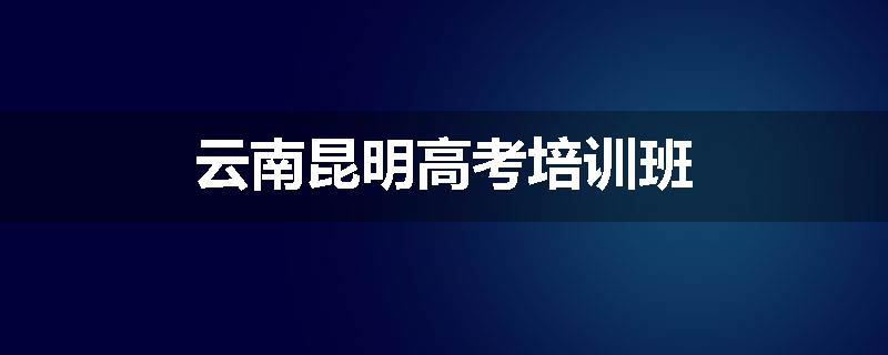 云南昆明高考培训班