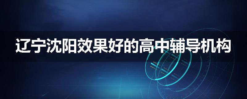 辽宁沈阳效果好的高中辅导机构