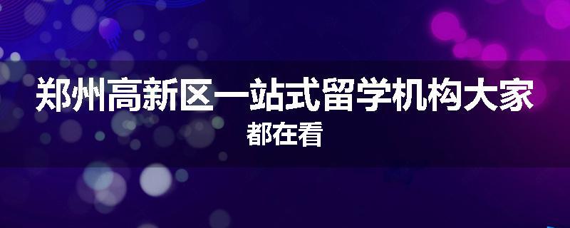 郑州高新区一站式留学机构大家都在看