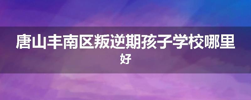 唐山丰南区叛逆期孩子学校哪里好