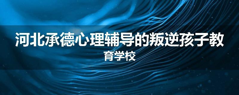河北承德心理辅导的叛逆孩子教育学校