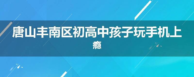 唐山丰南区初高中孩子玩手机上瘾
