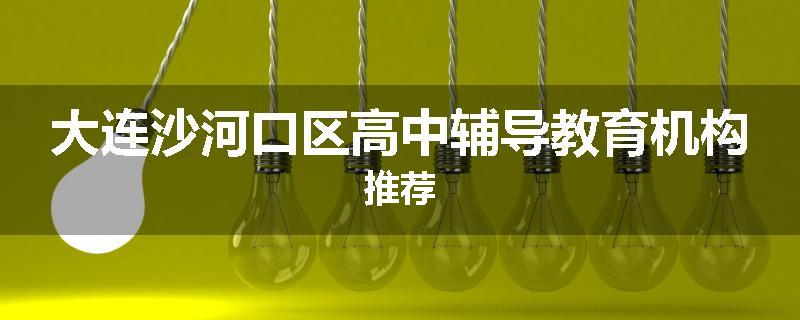 大连沙河口区高中辅导教育机构推荐