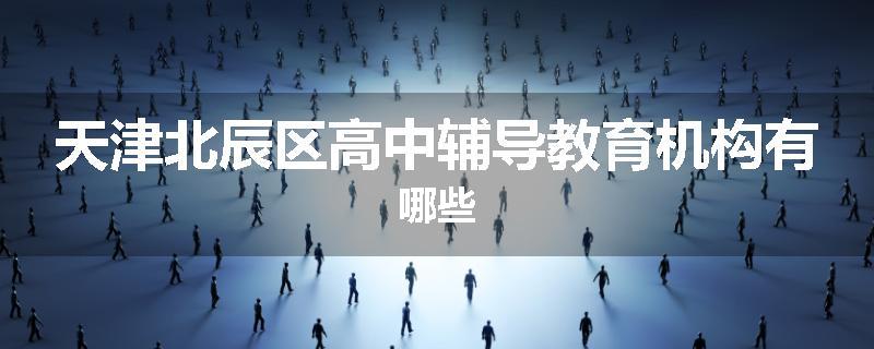 天津北辰区高中辅导教育机构有哪些