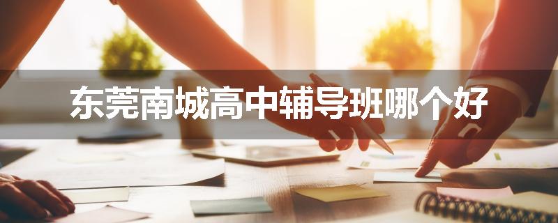 东莞南城高中辅导班哪个好