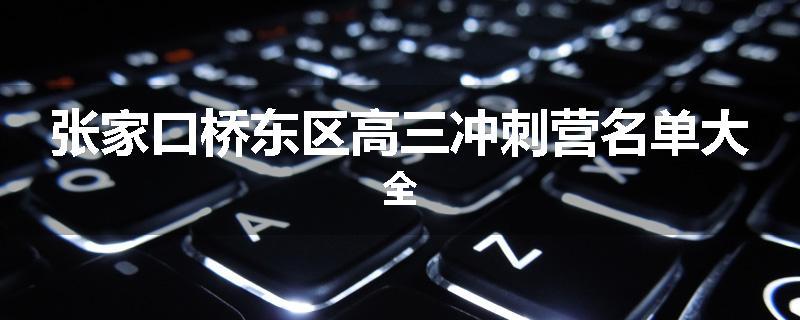 张家口桥东区高三冲刺营名单大全