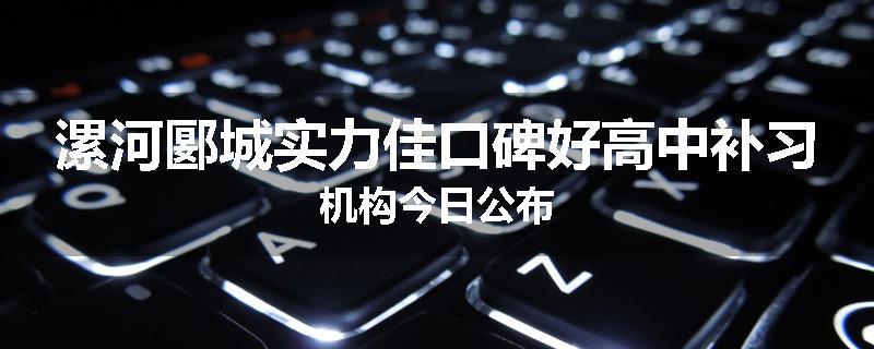 漯河郾城实力佳口碑好高中补习机构今日公布