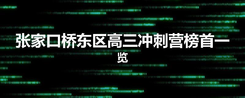张家口桥东区高三冲刺营榜首一览
