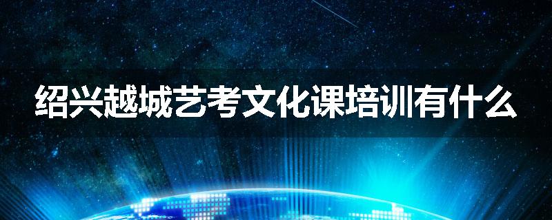 绍兴越城艺考文化课培训有什么