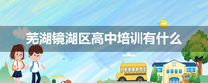 芜湖镜湖区高中培训有什么