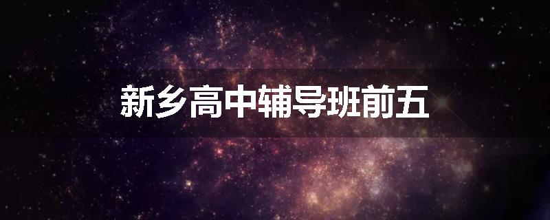 新乡高中辅导班前五