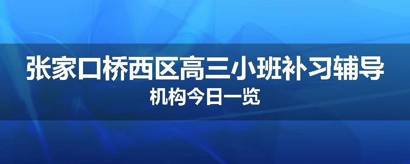 张家口桥西区高三小班补习辅导机构今日一览