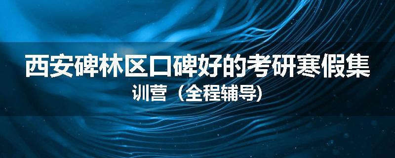 西安碑林区口碑好的考研寒假集训营（全程辅导)
