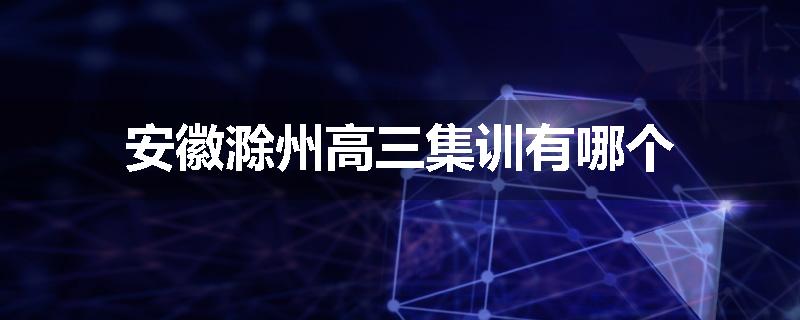 安徽滁州高三集训有哪个