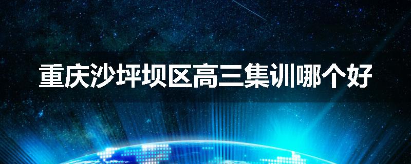 重庆沙坪坝区高三集训哪个好