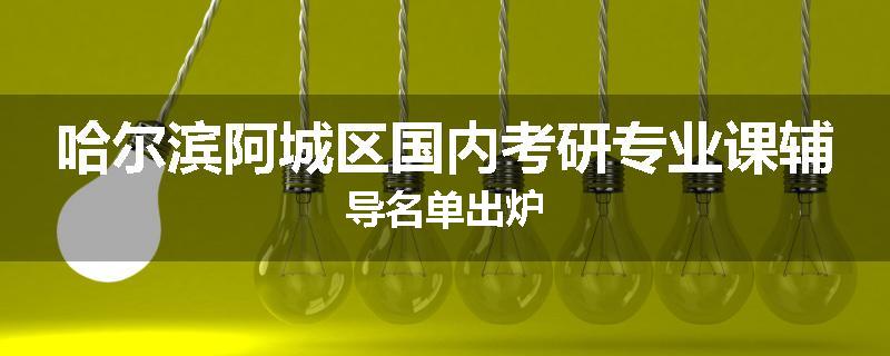 哈尔滨阿城区国内考研专业课辅导名单出炉