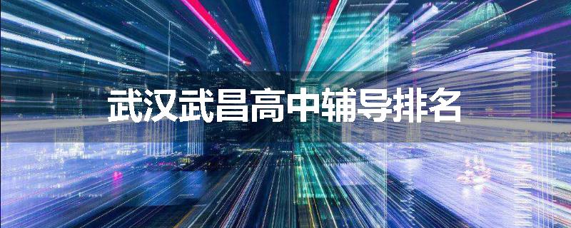 武汉武昌高中辅导排名