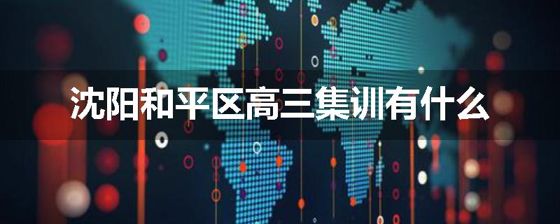 沈阳和平区高三集训有什么