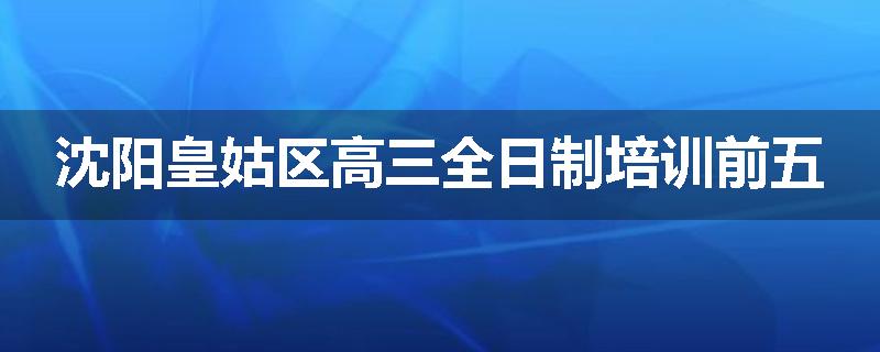 沈阳皇姑区高三全日制培训前五