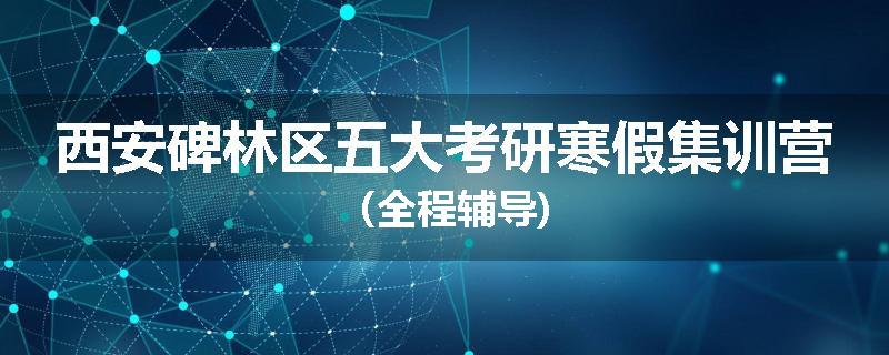 西安碑林区五大考研寒假集训营（全程辅导)
