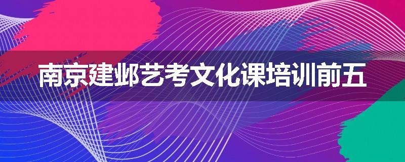 南京建邺艺考文化课培训前五