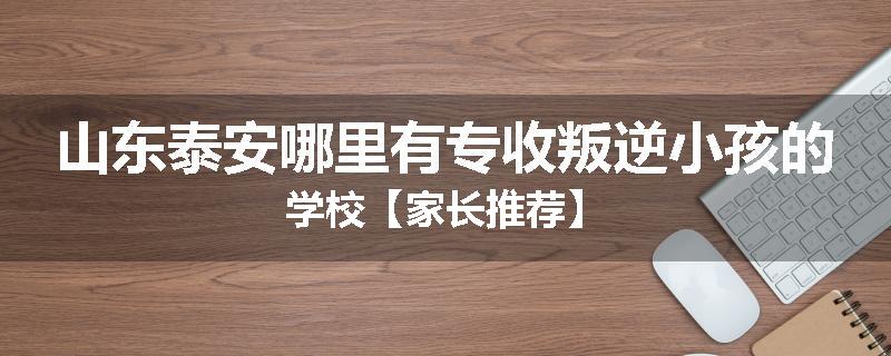 山东泰安哪里有专收叛逆小孩的学校【家长推荐】