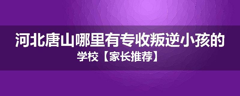 河北唐山哪里有专收叛逆小孩的学校【家长推荐】