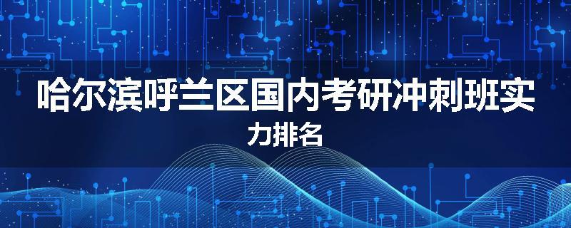 哈尔滨呼兰区国内考研冲刺班实力排名