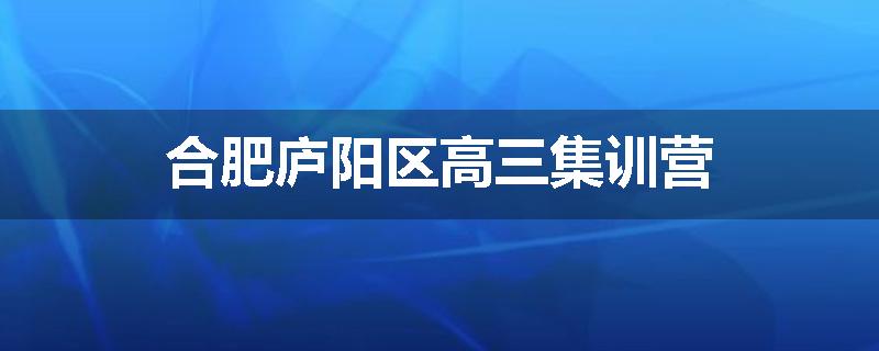 合肥庐阳区高三集训营