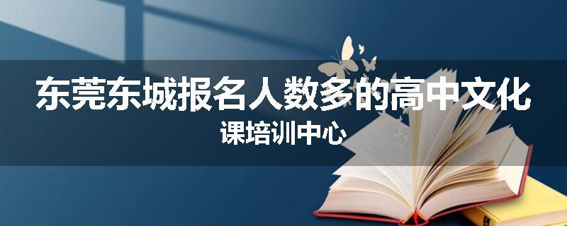 东莞东城报名人数多的高中文化课培训中心