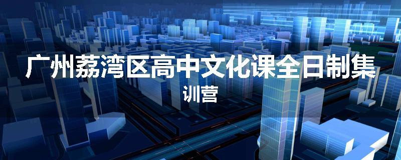 广州荔湾区高中文化课全日制集训营