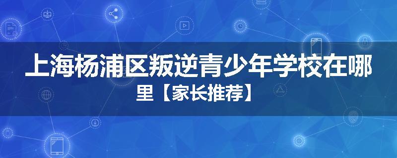 上海杨浦区叛逆青少年学校在哪里【家长推荐】