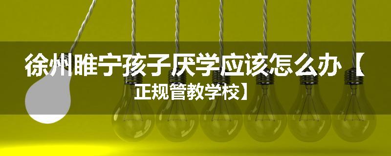 徐州睢宁孩子厌学应该怎么办【正规管教学校】