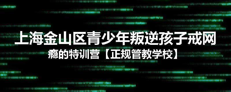 上海金山区青少年叛逆孩子戒网瘾的特训营【正规管教学校】