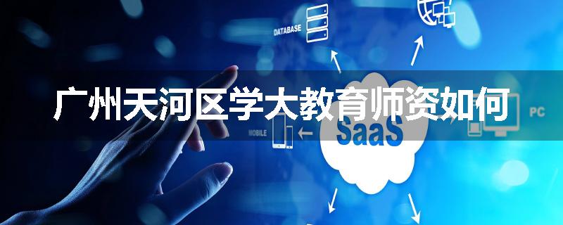 广州天河区学大教育师资如何