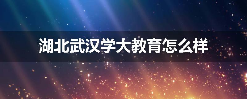 湖北武汉学大教育怎么样