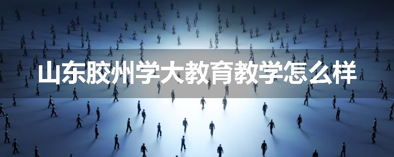山东胶州学大教育教学怎么样