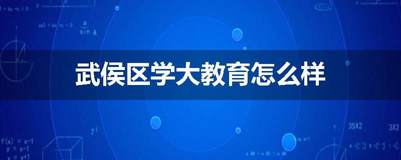 武侯区学大教育怎么样