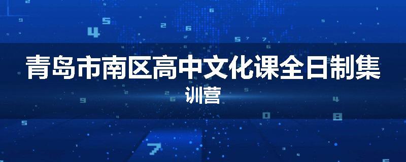青岛市南区高中文化课全日制集训营