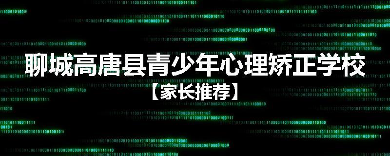 聊城高唐县青少年心理矫正学校【家长推荐】