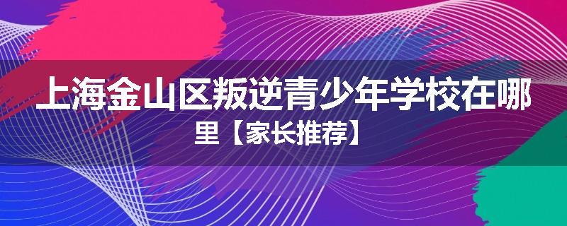上海金山区叛逆青少年学校在哪里【家长推荐】