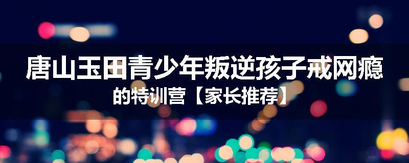 唐山玉田青少年叛逆孩子戒网瘾的特训营【家长推荐】